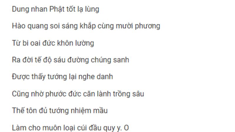 Dung nhan Phật tốt lạ lùng